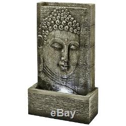 Serenity Buddha Water Wall Feature Fountain Self Contained 80cm Garden Ornament