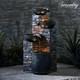 Serenity Cascade Bowls Water Feature Led 90cm Garden Patio Fountain Ornament