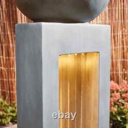 Serenity Cascade Garden Water Feature Outdoor Fountain LED Light Patio Decor NEW