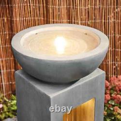 Serenity Cascade Garden Water Feature Outdoor Fountain LED Light Patio Decor NEW