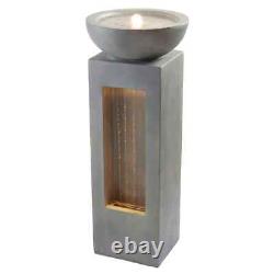 Serenity Cascade Garden Water Feature Outdoor Fountain LED Light Patio Decor NEW