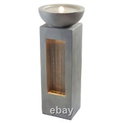 Serenity Cascade Garden Water Feature Outdoor Fountain LED Light Patio Decor NEW