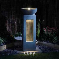 Serenity Cascade Garden Water Feature Outdoor Fountain LED Light Patio Decor NEW