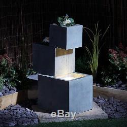 Serenity Cascade Water Feature Fountain Outdoor 74cm Garden Ornament Planter NEW