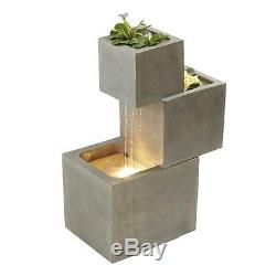 Serenity Cascade Water Feature Fountain Outdoor 74cm Garden Ornament Planter NEW