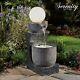 Serenity Cascading Bowl Water Feature Globe Light 78cm Garden Fountain Ornament