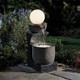 Serenity Cascading Bowl Water Feature Globe Light 78cm Garden Fountain Ornament
