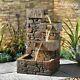 Serenity Cascading Cubic Water Feature Led 79cm Garden Fountain Ornament New