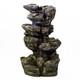 Serenity Cascading Rock Water Feature Led Lights Garden Indoor Outdoor Fountain
