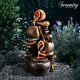 Serenity Cascading Tipping Pots Water Feature Led 99cm Garden Fountain Ornament