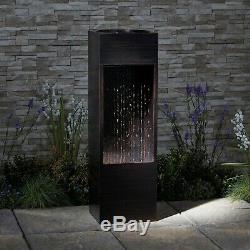 Serenity Cascading Whirlpool Water Feature LED 1m Garden Fountain Ornament NEW