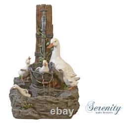 Serenity Duck Pond Garden Water Feature Cascade Self Contained 60cm Ornament NEW