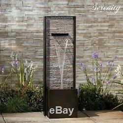 Serenity Free Standing Cascading Wall Water Feature 1m Garden Fountain Ornament
