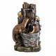 Serenity Otters Kingfishers Water Feature Led Tap Fountain 63cm Garden Dcor