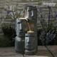 Serenity Outdoor Garden Fountain Island Head Statue Cascade Water Feature 73cm