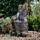 Serenity Playing Otters Water Feature Led Self Contained 55cm Garden Fountain
