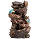 Serenity Tree Trunk Water Feature Led Lights 63cm Tall Garden Fountain Pump