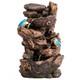 Serenity Tree Trunk Water Feature Led Lights 63cm Tall Garden Fountain Pump