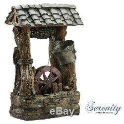 Serenity Wishing Well Water Feature Fountain 69cm Indoor Outdoor Garden Ornament