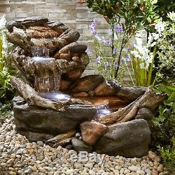 Serenity XL Cascade Stream Water Feature LED 1.47m Garden Fountain Ornament NEW