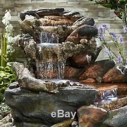 Serenity XL Cascade Stream Water Feature LED 1.47m Garden Fountain Ornament NEW