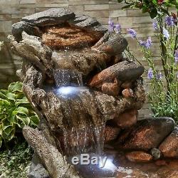 Serenity XL Cascade Stream Water Feature LED 1.47m Garden Fountain Ornament NEW