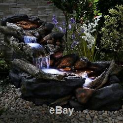 Serenity XL Cascade Stream Water Feature LED 1.47m Garden Fountain Ornament NEW