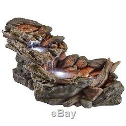 Serenity XL Cascade Stream Water Feature LED 1.47m Garden Fountain Ornament NEW