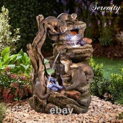 Serenity XL Otter Water Feature Fountain Self Contained LED 76cm Garden Ornament