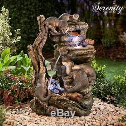 Serenity XL Otter Water Feature Fountain Self Contained LED 76cm Garden Ornament