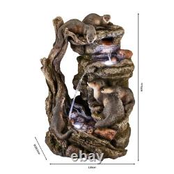 Serenity XL Otter Water Feature Fountain Self Contained LED 76cm Garden Ornament