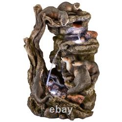 Serenity XL Otter Water Feature Fountain Self Contained LED 76cm Garden Ornament
