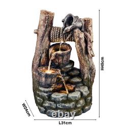 Serenity XL Otter Water Feature Fountain Self Contained LED 76cm Garden Ornament