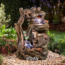 Serenity XL Otter Water Feature Fountain Self Contained LED 76cm Garden Ornament