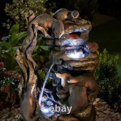 Serenity XL Otter Water Feature Fountain Self Contained LED 76cm Garden Ornament