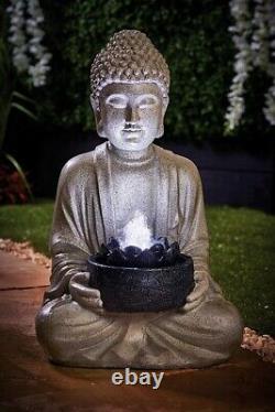 Sitting Buddha Solar Water Feature Garden Decoration Water Fountain