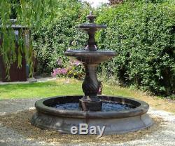 Small Cambrigde Pool Surround 2 Tiered Candy Twist Water Fountain Garden Feature