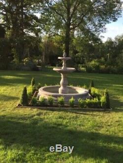 Small Cambrigde Pool Surround 2 Tiered Candy Twist Water Fountain Garden Feature