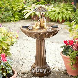 Smart Garden Duck Family Solar Water Feature Outdoor Garden Water Fountain