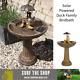 Smart Garden Duck Family Umbrella Outdoor Solar Powered Water Fountain Bird Bath