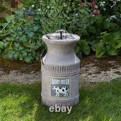 Smart Garden Milk Churn Solar Fountain Outdoor Garden Water Feature