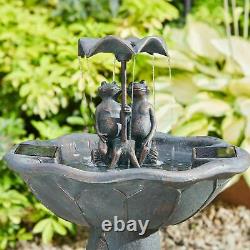 Smart Garden Solar Frog Frolics Umbrella Garden Water Feature Fountain