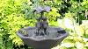 Smart Garden Solar Frog Frolics Umbrella Garden Water Feature Fountain Bird Bath