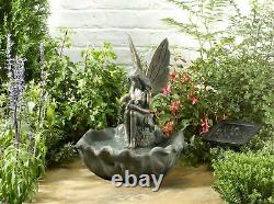 Smart Garden Solar Powered Fairy Water Fountain Bronze Effect Garden Feature