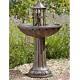Smart Solar Powered Dancing Couple Fountain Garden Water Feature Outdoor Bronze
