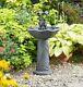 Smart Solar Powered Frog Frolics Cascade Water Feature Garden Fountain Bronze