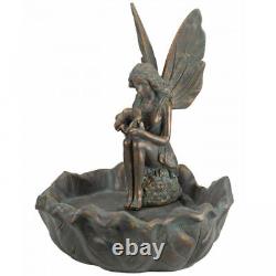 Smart Solar Self-Contained Fairy Leaf Garden Water Fountain Feature