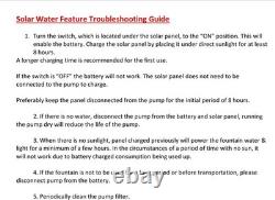 Solar 4 Tier Cascading Garden Water Feature Warm LED Stone Effect Fountain