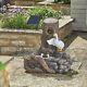 Solar & Battery Hybrid Power Feather Falls Duck Outdoor Water Fountain Feature