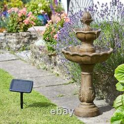 Solar & Battery Hybrid Power Kingsbury Tiered Outdoor Water Fountain Feature